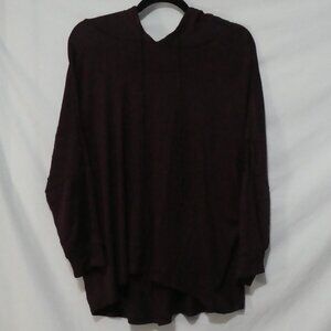 George Dark Plum Hooded Oversized Sweatshirt